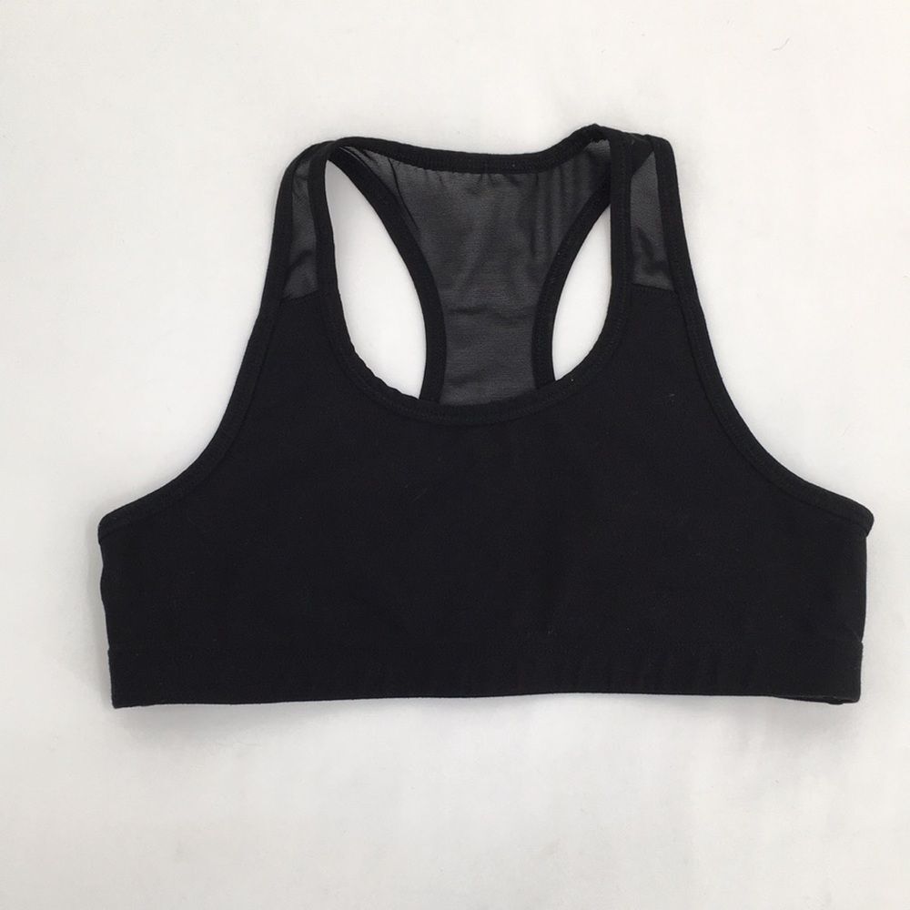 Old Navy Active Powerpress Black Racerback Sports Bra Girls XL 14-16